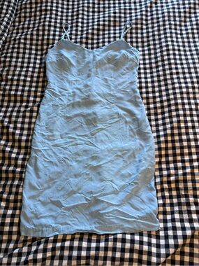 Light Blue Spaghetti Strap Slip Dress